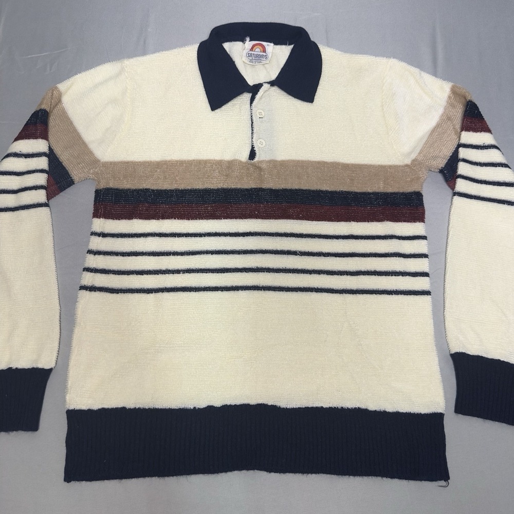 Saturdays In California 70's Velour Vintage Large Retro Groovy Counter Culture